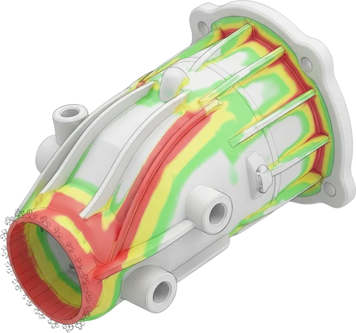 Endüstriyel 3D baskı teknolojisi ile üretilmiş, hassas yüzeyli prototip parça örneği.