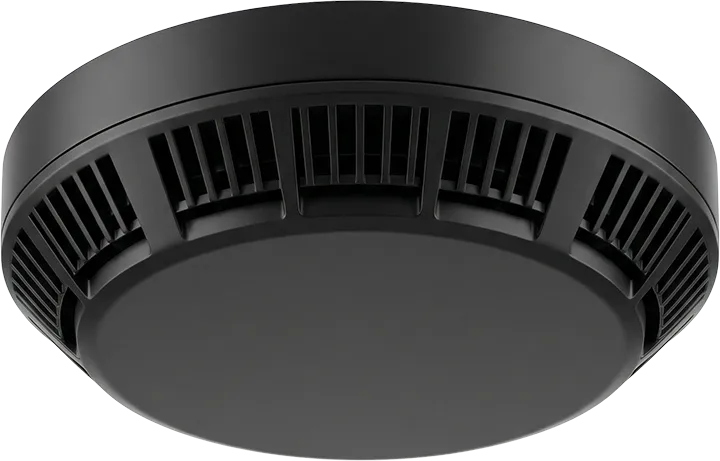 Yangın güvenliği standartlarına uygun, UL94 sertifikalı yanmaz siyah reçine ile üretilmiş duman dedektörü ve yangın sensörü muhafaza kutusu.