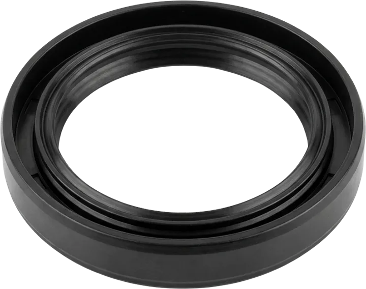 Esnek döküm reçinesi ile üretilmiş, yüksek sızdırmazlık özelliğine sahip siyah otomotiv krank mili contası (yağ keçesi) prototipi.