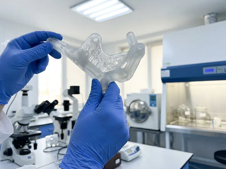 medikal-3d-baski-cerrahi-kilavuz-uretimi Diş hekimliği ve medikal cerrahi operasyonlar için üretilmiş hassas 3D baskı cerrahi kılavuz (surgical guide).