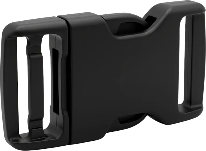 Naylon benzeri (Nylon-like) dayanıklı reçine ile üretilmiş, esnek tırnak mekanizmasına sahip gri endüstriyel toka prototipi.