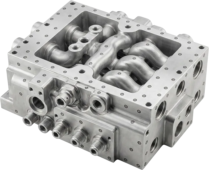 Tersine mühendislik ve dijitalleştirme işlemi için referans noktalarıyla (marker) işaretlenmiş uçak türbin kanadı.