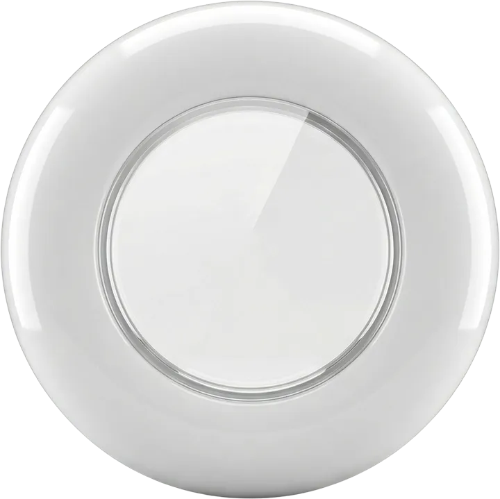 sla-resin-smart-thermostat-smooth-casing-transparent-screen SLA reçine baskı ile üretilmiş, pürüzsüz dış kasaya ve şeffaf ekran camına sahip akıllı termostat prototipi.