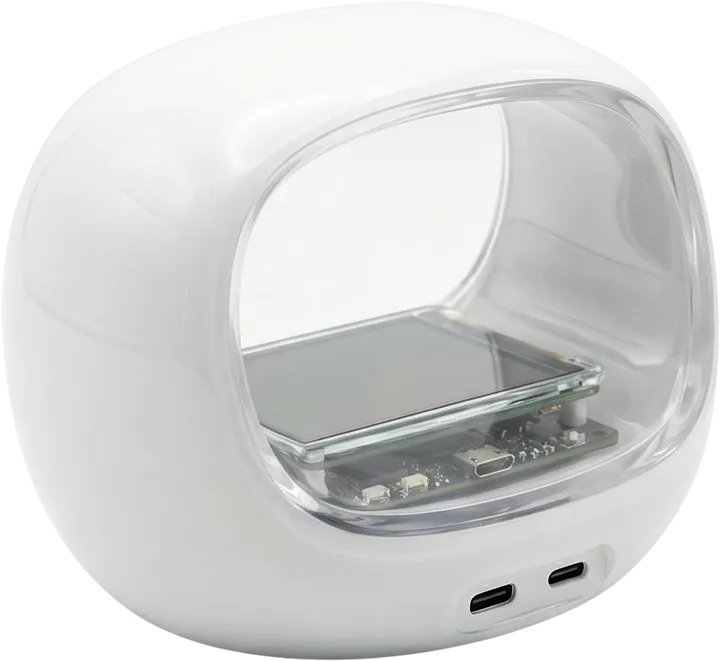 sla-resin-smooth-electronic-casing-transparent-screen Pürüzsüz yüzeyli dış kasa ve şeffaf ekran camına sahip, SLA teknolojisiyle üretilmiş yüksek hassasiyetli elektronik prototip.