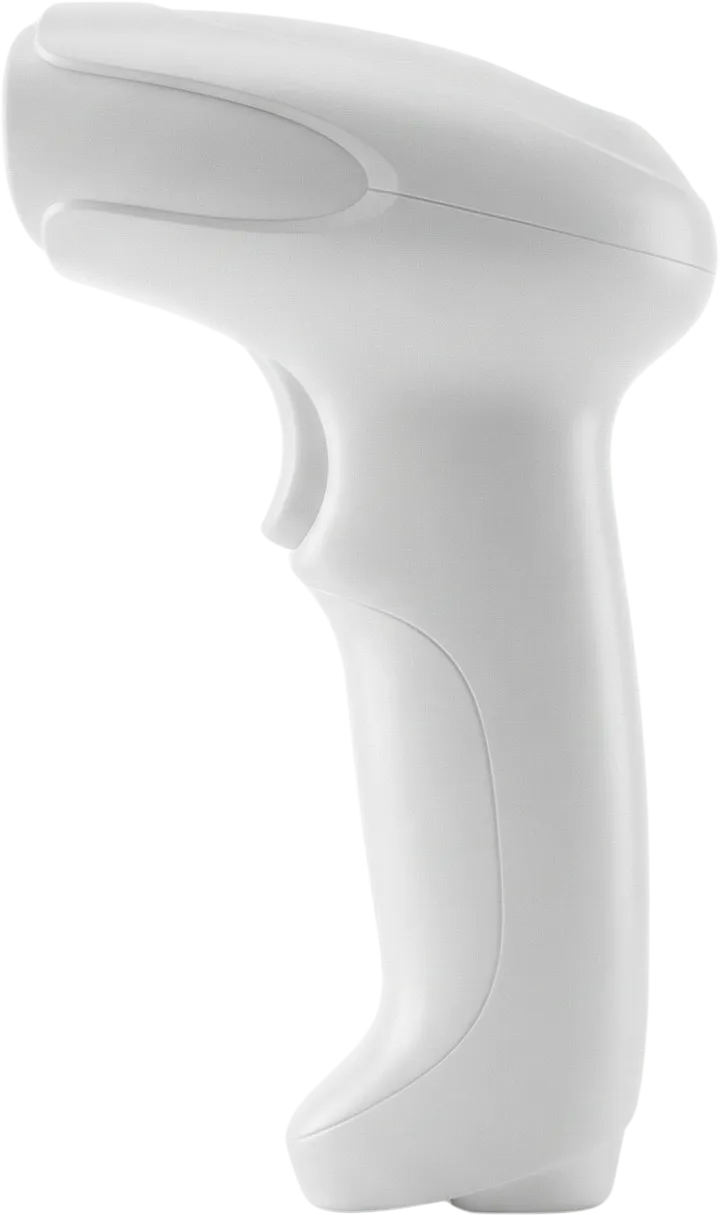 Vakumlu kalıplama ile üretilmiş, ABS muadili pürüzsüz beyaz yüzeye sahip el tipi medikal cihaz gövdesi.